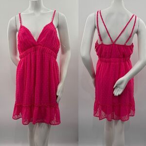 3For$20 Speechless Textured Vibrant Pink Midi Dress size: XL